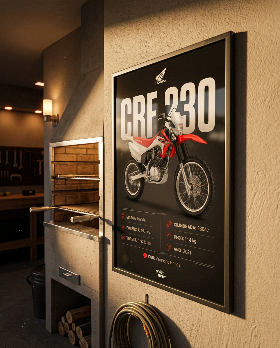 Quadro Blueprint CRF230 pendurado na parede
