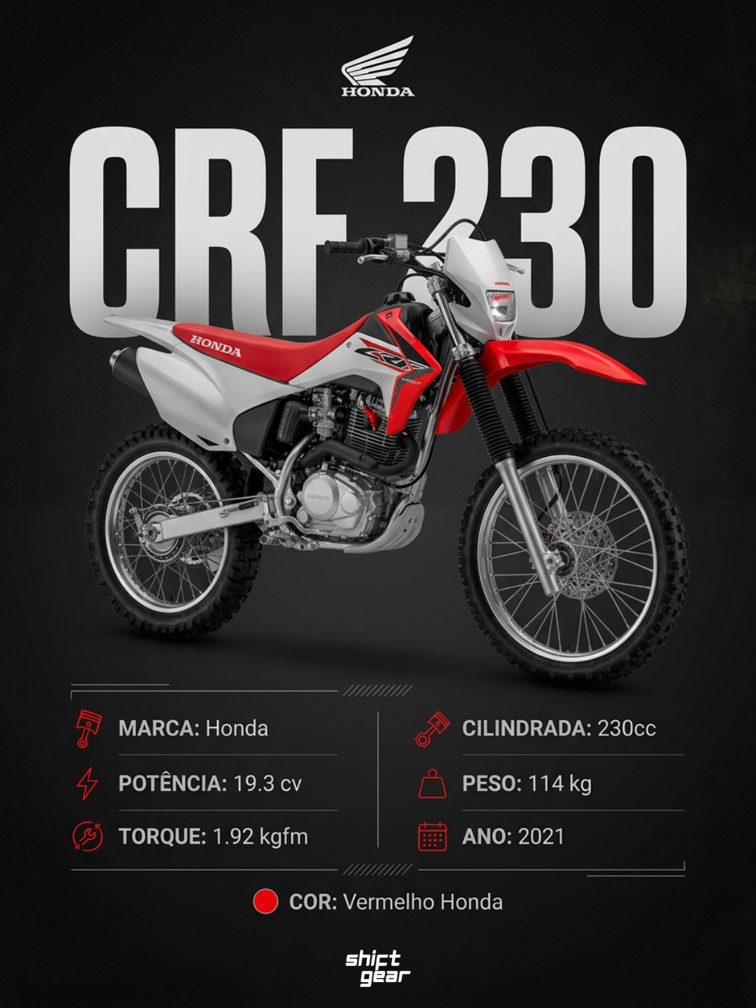 Quadro Blueprint CRF230, pôster completo emoldurado