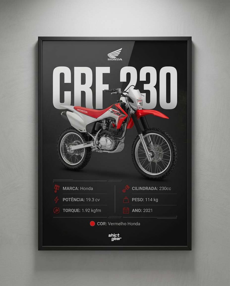 Quadro Blueprint CRF230 emoldurado